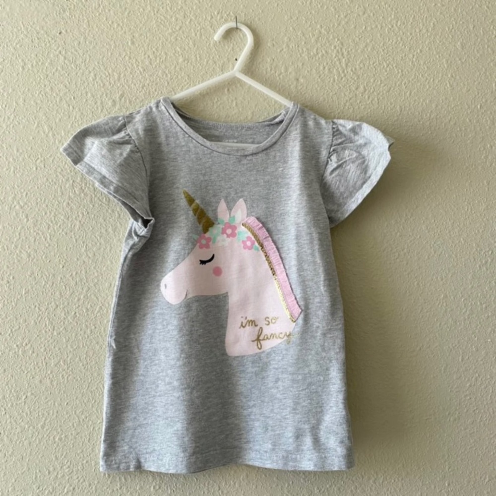 Carter’s Girls 7 Short Sleeve Unicorn Graphic Tee